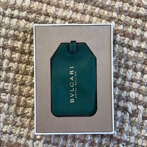 Bulgari Hotels leather luggage tag